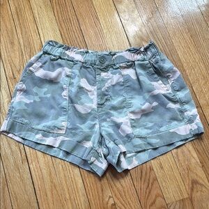 Aerie Green and Pink Camo Shorts Size S